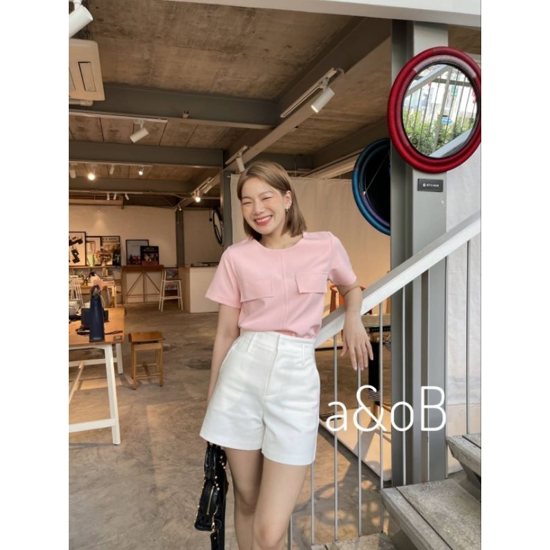 a-amp-ob-เสื้อ-line-blouse-สีใหม่-ขนาดxs-xl-ลิขสิทธิ์เเละการออกเเบบโดยbrand-a-amp-ob