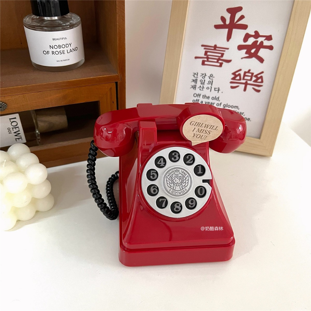 ส่งจากไทย-โทรศัพท์-ของแต่งบ้าน-น่ารักๆ-กระปุกออมสิน-ใส่เก็บเงินได้ค่า-ยกหูได้ด้วยน้า-ของตกแต่งห้องสวยๆ-พร็อบถ่ายรูป