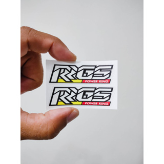 sticker rrgs ติดกระบอกโชค สกูตเตอร์ ขนาด 5x1.5cm