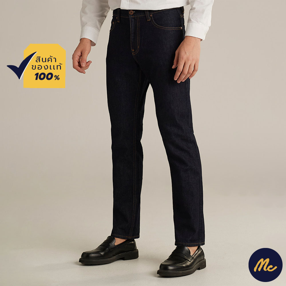 ภาพหน้าปกสินค้าMc JEANS กางเกงยีนส์ แม็ค แท้ ผู้ชาย กางเกงขายาว ทรงขากระบอก สียีนส์เข้ม ทรงสวย MBA3109