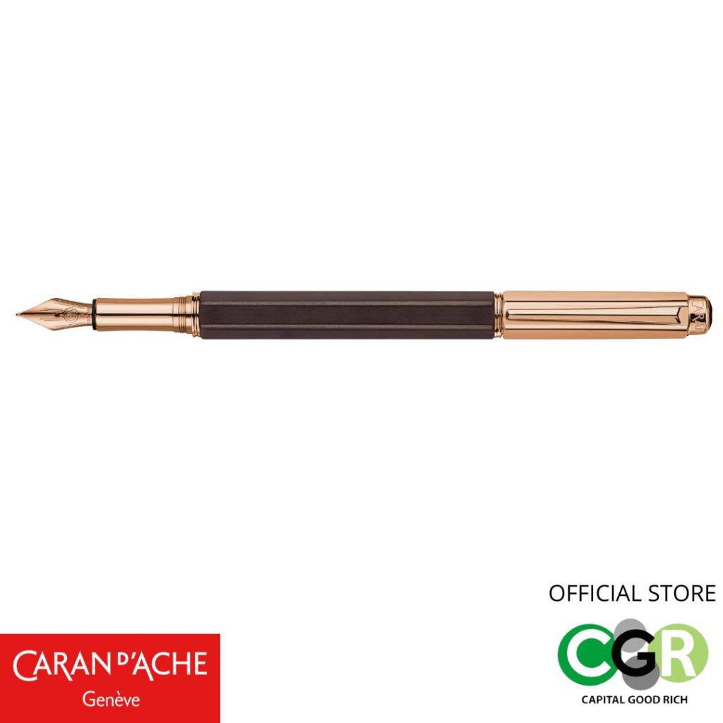 ปากกาหมึกซึม-caran-dache-rose-gold-plated-varius-ebony-fountain-pen-4490-142