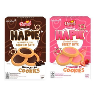 Richwell Hapie Pie Cookies ฮาปี้ พาย คุกกี้หน้าครีม มี 2 รสชาติ (ช็อกโกแลต/สตอเบอร์รี่) 104 กรัม