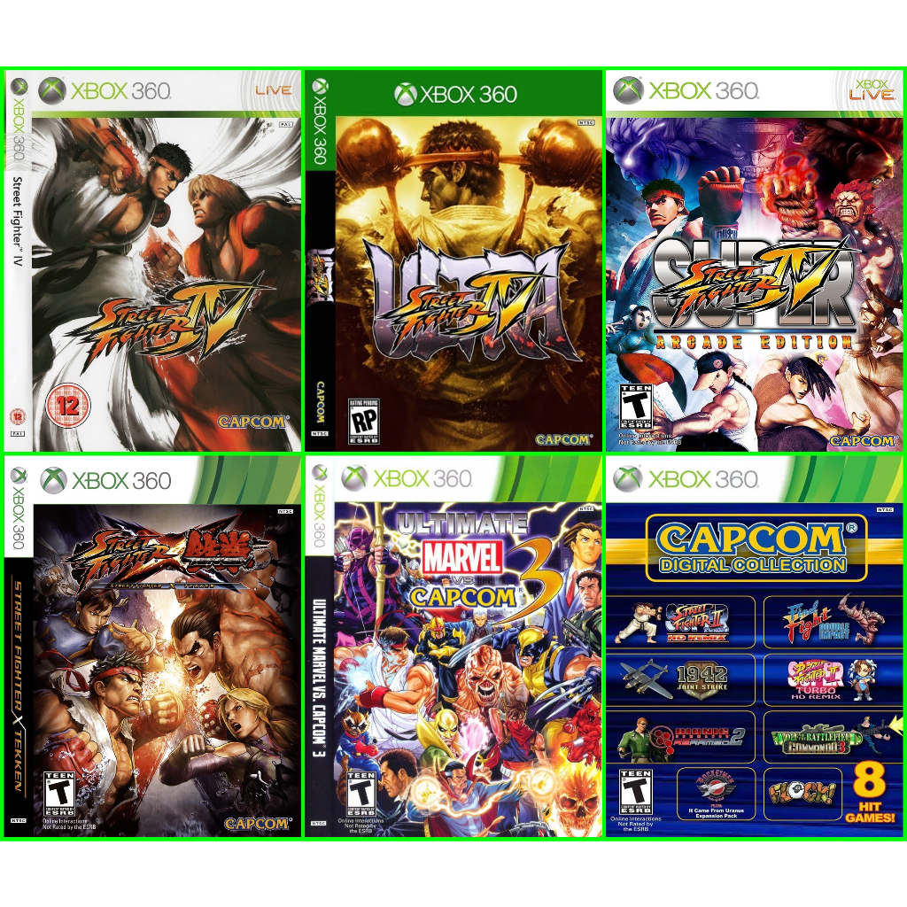 Street Fighter สตรีทไฟเตอร์ แผ่นเกม xbox 360 สำหลับเครื่องแปลง RGH/JTAC ...