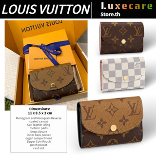 ถูกที่สุด ของแท้ 100%/หลุยส์วิตตองLouis Vuitton ROSALIE Women/Wallet สุภาพสตรี/กระเป๋าสตางค์/ผู้ถือบัตร