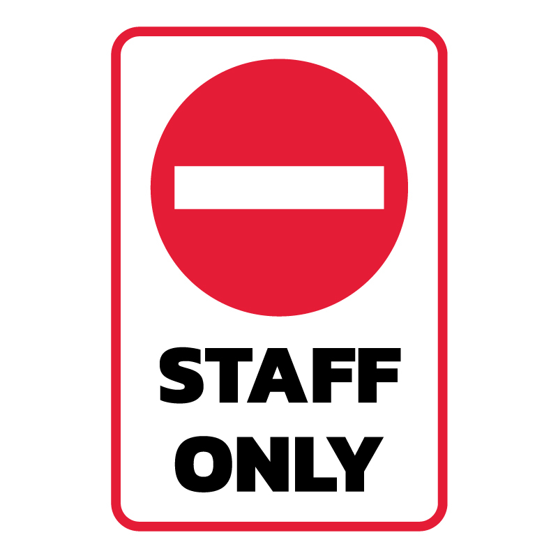 สติ๊กเกอร์ติดพนัง-staff-only-เฉพาะพนักงาน-ป้าย-staff-only-1-แผ่น-ได้รับ-2-ดวง-รหัส-g-028