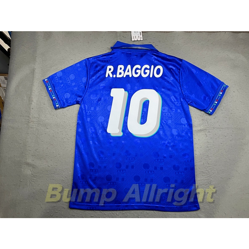 retro-เสื้อฟุตบอลย้อนยุค-vintage-ทีมชาติอิตาลี-italy-national-home-1994-10-baggio-เสื้อเปล่า
