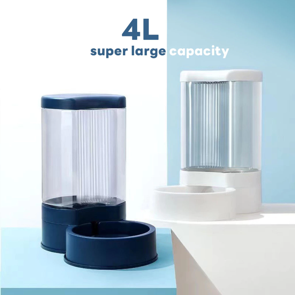 YoYo Pet Super Big Pet Bowl ชามให้อาหารและน้ำอัตโนมัติ ความจุ 4 ลิตร ขนาด XL ใช้งานง่าย