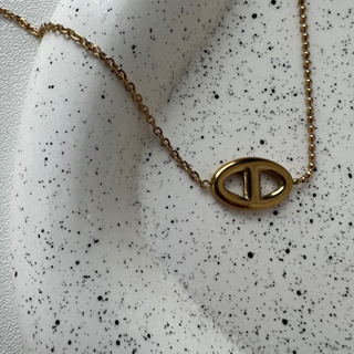 Adoreofficial.bkk | Oval gold necklace