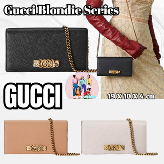 Gucci/ประสานโซ่หนังงูหลามคู่ G/กระเป๋าสตางค์