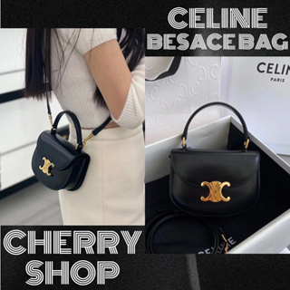 ถูกที่สุด ของแท้ 100%/Celine BESACE TRIOMPHE MINI BAG กระเป๋าถือ/สะพายไหล่/กระเป๋าสะพายข้าง/ผู้หญิง