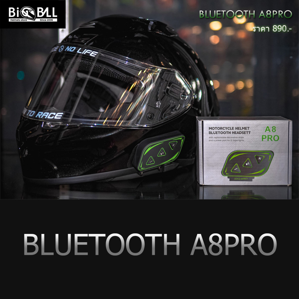 bluetooth-a8pro-บลูทูธติดหมวกกันน็อค