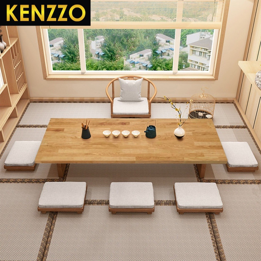 kenzzo-โต๊ะรับประทานอาหาร-ไม้แท้ทั้งตัว-สไตล์ญี่ปุ่น-japanese-solid-wood-dining-table