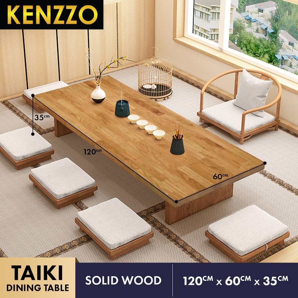 kenzzo-โต๊ะรับประทานอาหาร-ไม้แท้ทั้งตัว-สไตล์ญี่ปุ่น-japanese-solid-wood-dining-table