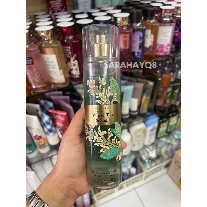 Bath & Body Works White Tea and Sage Fine Fragrance Mist 236ml. ของแท้