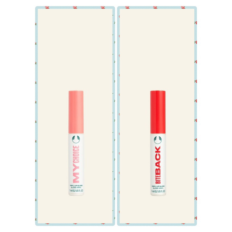 แท้-จากอังกฤษ-ลิปกลอสสีสดสวย-the-body-shop-vinyl-lip-gloss-2-สีสวยๆ-limited-edition