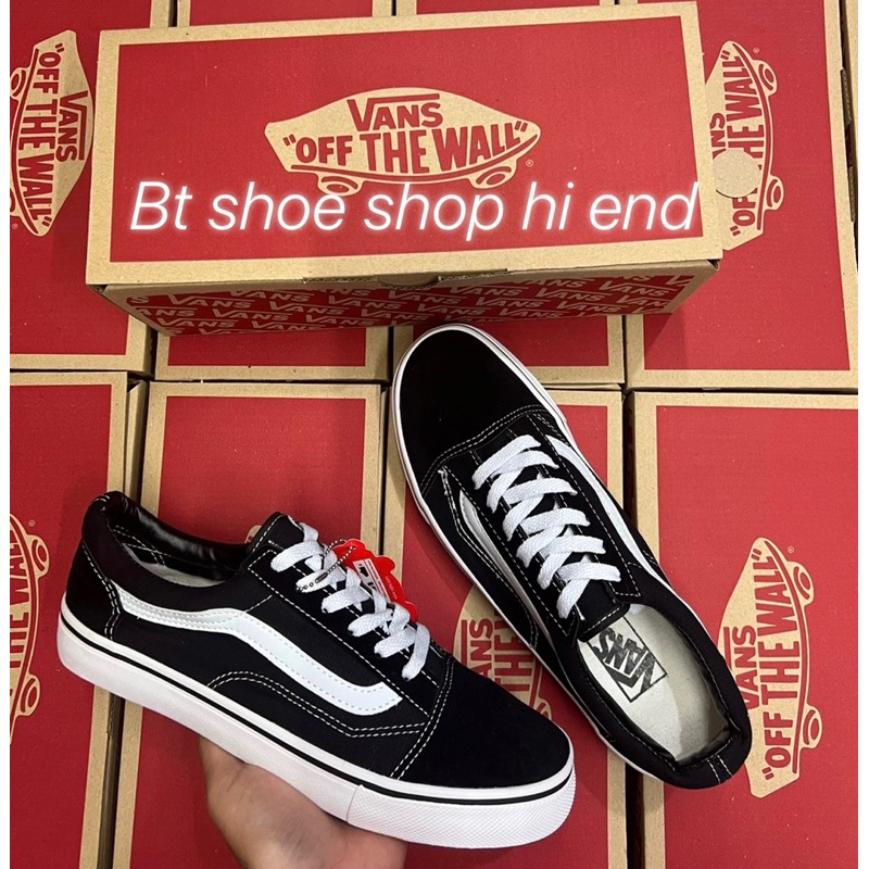 ลดเพิ่ม50-แวนโอลสคูล-vans-old-skoolสีดำ-รองเท้าผ้าใบผู้ชายผู้หญิงจากช็อปแท้-สินค้าพร้อมbox