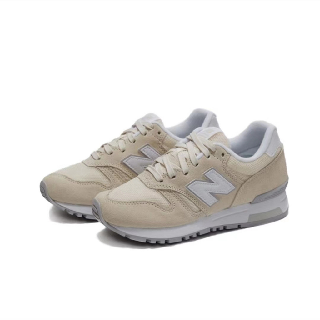 ของแท้-100-new-balance-nb-565-low-top-รองเท้าวิ่งที่ทนต่อการสึกหรอของผู้หญิงสีเบจ