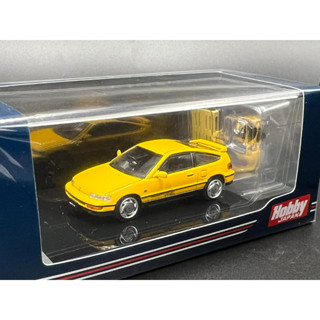 Hobby JAPAN 1/64 Honda CR-X SiR (EF8) 1989 with Engine Display Model (EF8) 1989 YELLOW