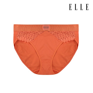 ELLE LINGERIE | กางเกงในรูปแบบ Bikini Lowrise คอลเลคชั่นลูกไม้สไตล์ปารีเซียน สีส้ม | รุ่น LU2869