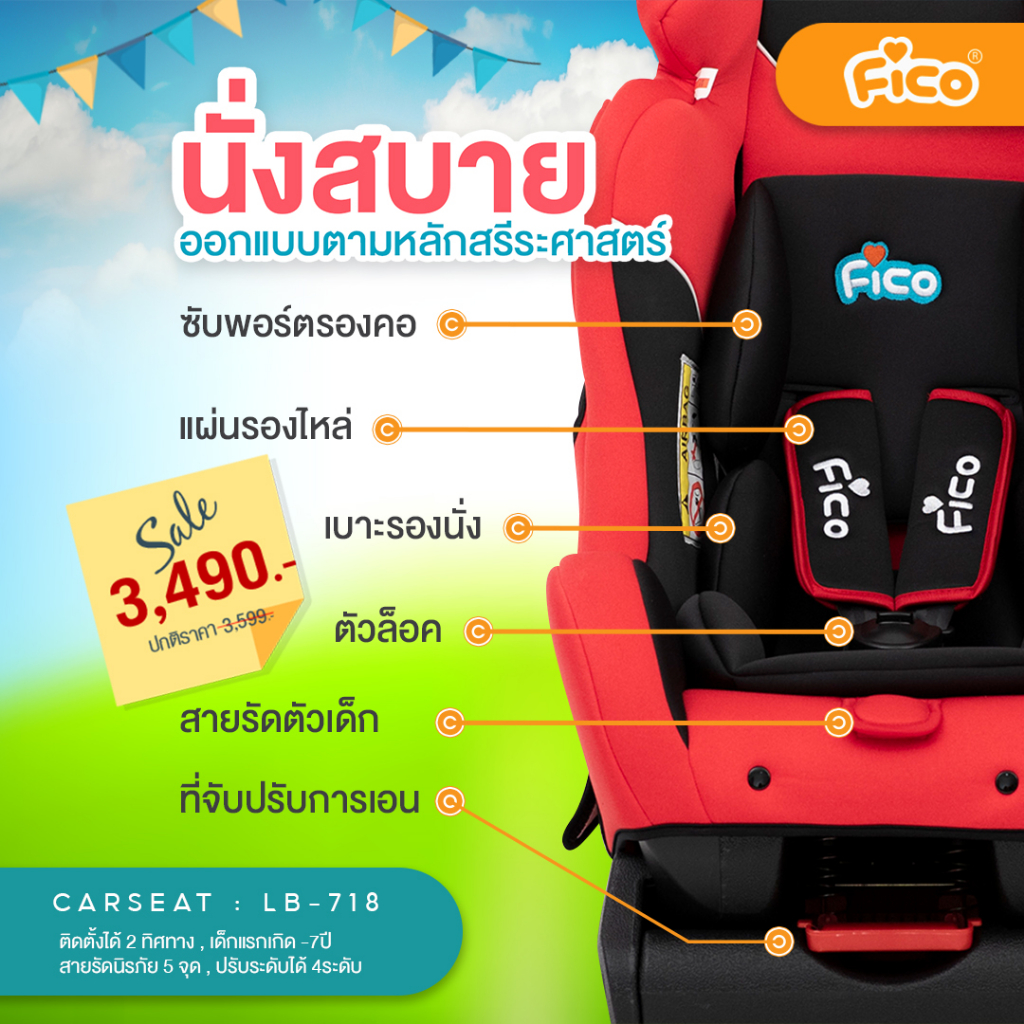 fico-คาร์ซีทเด็กแรกเกิด-7-ปี-รุ่น-lb-718-ขนาดใหญ่-ปรับเอนนอนได้-170-องศา