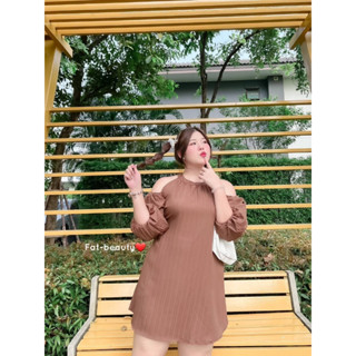 🎈Plussize เดรสคนอ้วน🎈 🌷 Freesize อก 40-54