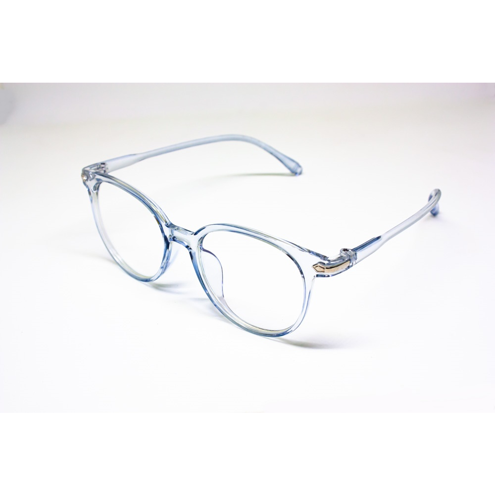 แว่นตากรองแสง-แว่นกรองแสง-กรอบแว่นตา-ทรง-erika-style-รุ่น-889-ฟ้า