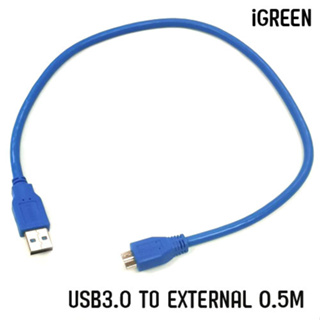 USB3.0 Cable USB FOR EXTERNAL 0.5M. iGREEN