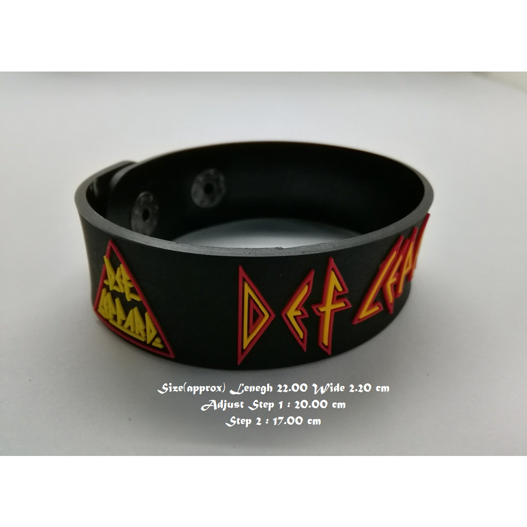 สร้อยข้อมือยาง Def Leppard กําไลยางซิลิโคน แฟชั่น วงดนตรี กันน้ำ