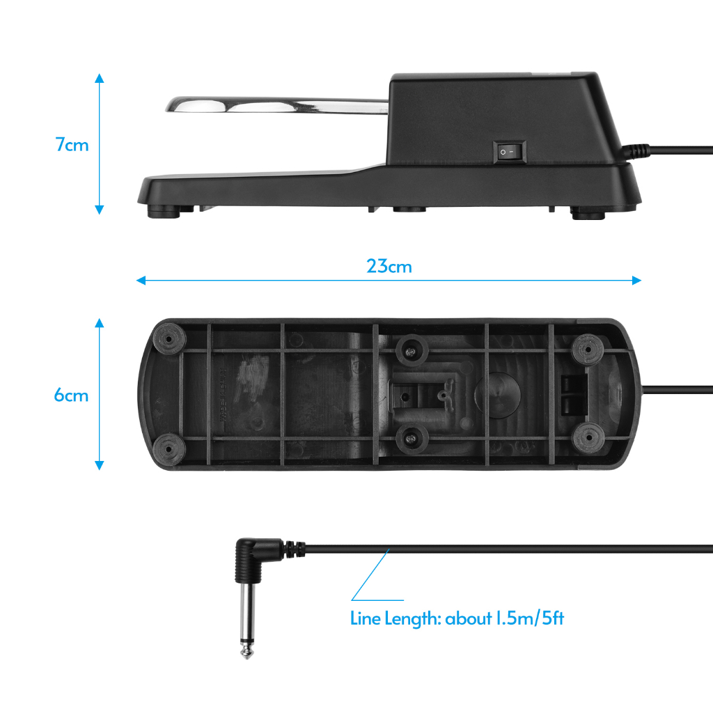 การจัดส่งในประเทศไทย-คีย์บอร์ดเปียโน-sustain-damper-pedal-สำหรับเปียโนไฟฟ้า-casio-yamaha-roland-ออร์แกนไฟฟ้า