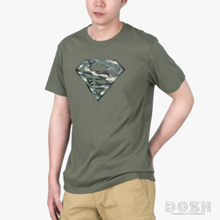 DOSH MENS T-SHIRTS SUPERMAN เสื้อยืดคอกลม แขนสั้น ผู้ชาย FSMT5212-GR