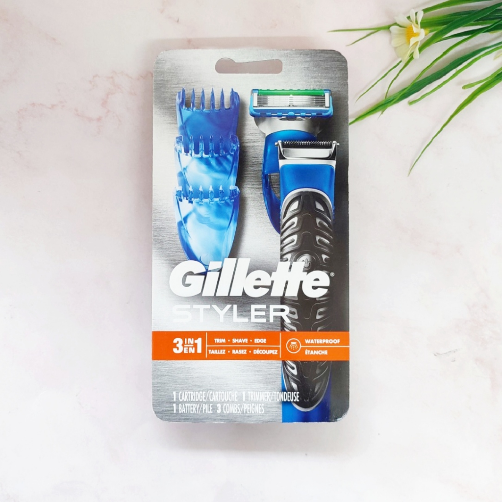 [Gillette®] Styler 3 In 1, 1 Cartridge 1 Trimmer 1 Battery 3 Combs ยิลเลตต์ ชุดมีดโกน ที่กันจอน