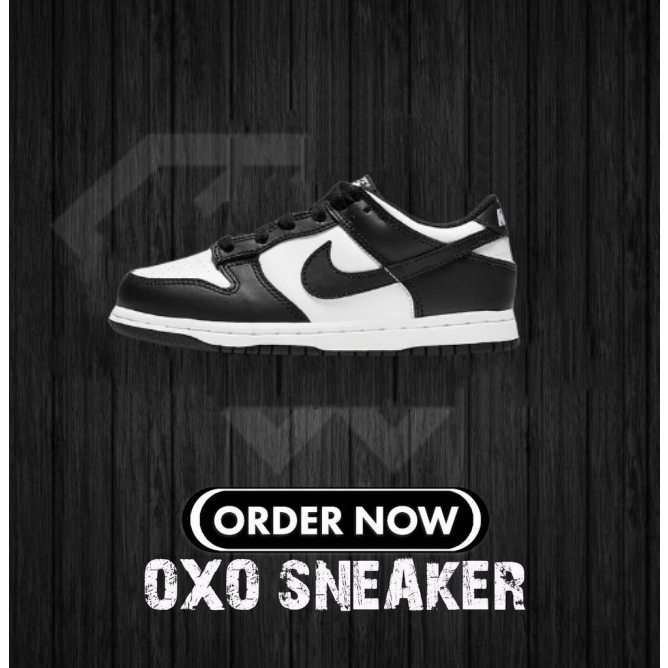 children-nike-dunk-low-white-black-ของแท้-100