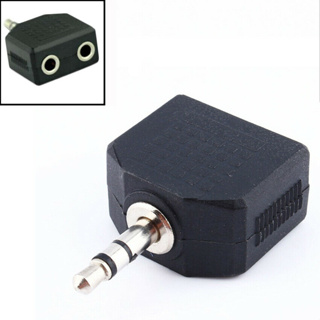 อะแดปเตอร์แยกสัญญาณเสียง 3.5mm Audio Double Jack Plug 1 Male to 2 Female Headphone Y Splitter AUX Adapter