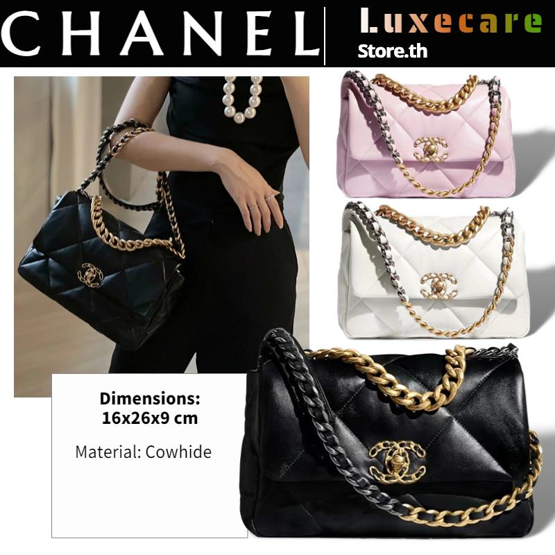 ชาแนล-chanel-19-bag-women-shoulder-bag-กระเป๋าโซ่-กระเป๋าแมสเซนเจอร์-กระเป๋าคลัช-กระเป๋าชาแนล