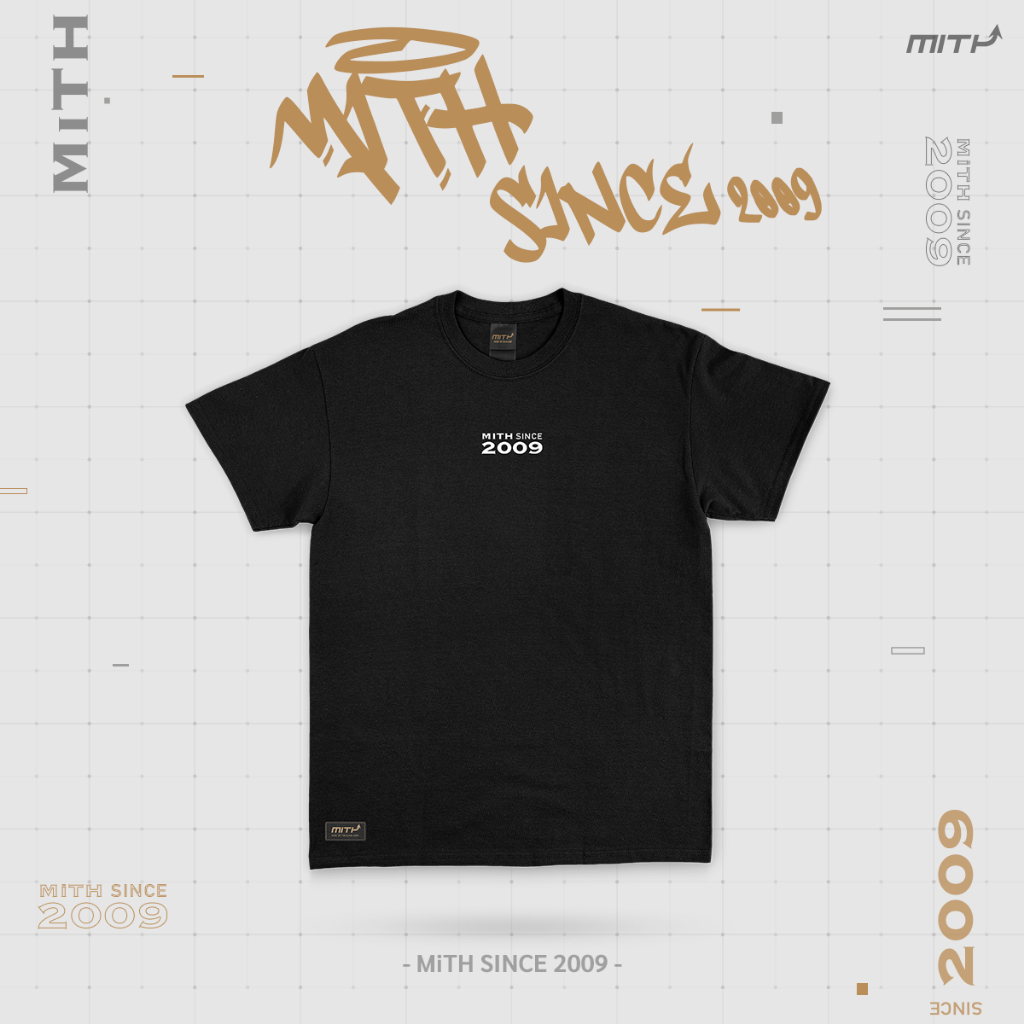 mith-เสื้อยืดคอตตอน-100-ลาย-mith-since-2009-t-shirt-black-สีดำ