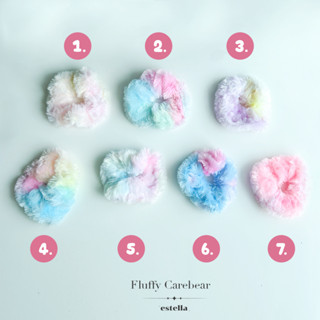 Estella (พร้อมส่ง) ยางรัดผม โดนัทมัดผม รุ่น Fluffy Carebear ขนฟูๆ นุ่มนิ่ม สีน่ารัก สีพาสเทล มัดแล้วน่ารักมาก