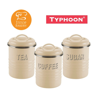 Typhoon 1400.581 Vintage Cream of 3 Tea, Coffee, Sugar Set / กระปุกใส่เครื่องวัตถุดิบ