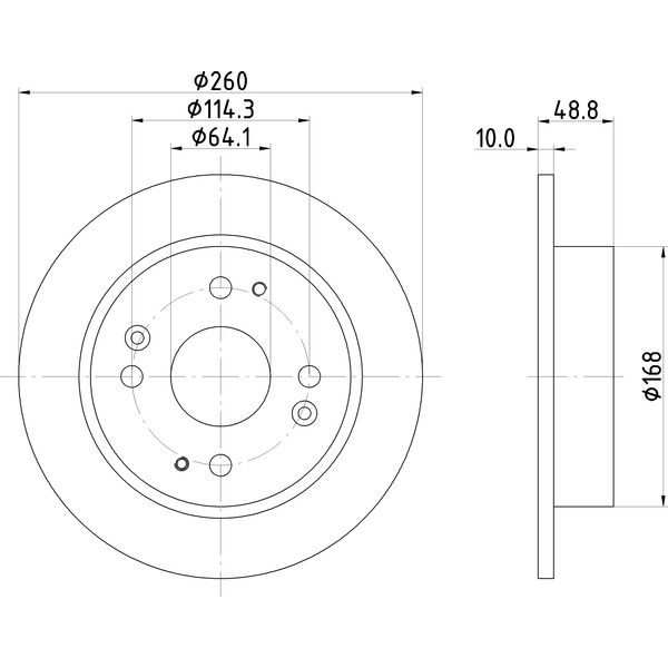 จานดิสก์เบรคหลัง-โรเวอร์-rover-623gsi-ปี-1996-ราคาต่อคู่-ขนาด-260-mm-ไม่มีรูระบาย-ตรวจสอบสเปคตามรูปที่-2-ก่อนสั่งซื็อ