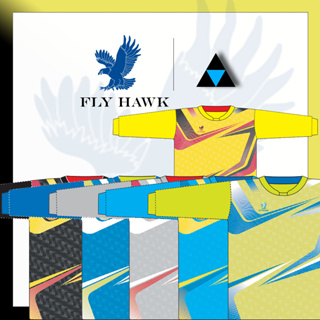 เสื้อฟุตบอลแขนยาว เสื้อฟุตบอลฟลายฮ็อค FLY HAWK รุ่น A931  ของแท้ 100%