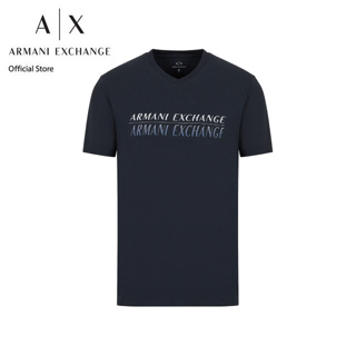 AX Armani Exchange เสื้อยืดผู้ชาย รุ่น AX3RZTAHZJAAZ1510 - สีฟ้า