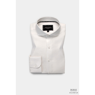 Egyptian linen White G/B Detail Cutaway Collar Shirt -เสื้อเชิ้ตผ้าลินินอียิปต์สีขาว