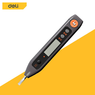 Deli ปากกาวัดไฟ ปากกาวัดแรงดันไฟฟ้า ปากกาวัดไฟ ตรวจจับแรงดันไฟฟ้า  จอแสดงผลLED มีไฟฉายในตัว Voltage Tester