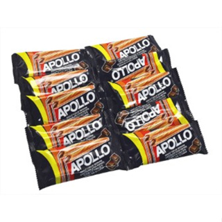 100 Pieces Apollo Chocolate Stick Wafers 11G