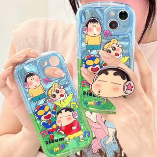 💲คูปองเคลม💲 case for iphone 11 12 ดินสอสีสามมิติชินจัง เคส 14 13 12 11 pro max ป้องกันการตก เคสกันกระแทก