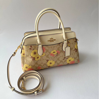 Coach Darcie Carryall In Signature Canvas With Floral Cluster Print