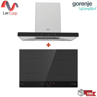 [0% 10 เดือน] (Gorenje) เครื่องดูดควัน PWHT94XGB + เตาอินดักชั่น IT843SYB