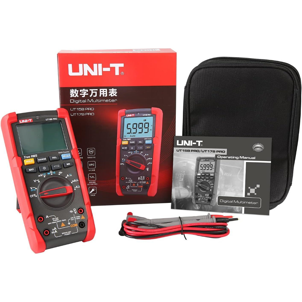 UNI-T UT15B PRO ดิจิตอลมัลติมิเตอร์ มัลติมิเตอร์ มิเตอร์วัดไฟ โอมป์ ...