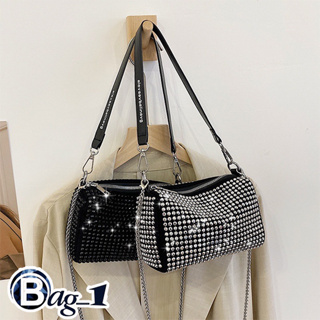 bag_1(BAG1909) กระเป๋าสะพายข้างเพชรวิ้งๆใบเล็ก** ใส่มือถือ💎กระเป๋าเพชร💎