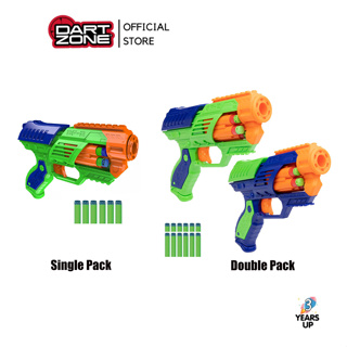 DART ZONE® ปืนของเล่น กระสุนโฟม ดาร์ทโซน บริซไฟเออร์ (แพ็คเดี่ยว/คู่) Blitzfire Quickshot Blasters (80 FPS) ของเล่นเด็กผช ปืนเด็กเล่น เกมส์ (ลิขสิทธิ์แท้ พร้อมส่ง) Adventure Force soft-bullet gun toy battle game