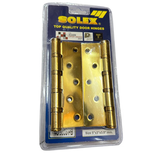 SOLEX บานพับประตูสีทองเงา ขนาด5”x3”